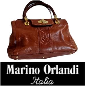 Vintage Marino Orlandi Made in Italy Genuine Leather Bag.